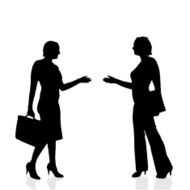 Vector silhouette of a businesswoman N84