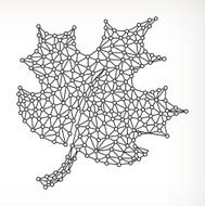 Maple Leaf on triangular node royaltfree vecotr graphic