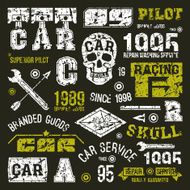 Car races and service badges