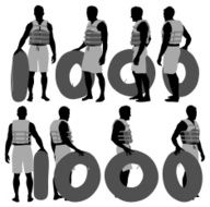 Man with inner tube N2