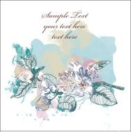 Wedding invitation Watercolor vector background N10