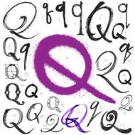 Vector alphabet Letter Q