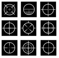 White Target Crosshair Icons
