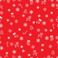 Retro Seamless Christmas Pattern Vector N3