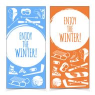 Winter sports banners