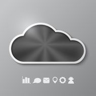 Abstract background with a metallic cloud - storage for infograp N2