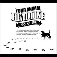 Pet advertising background template