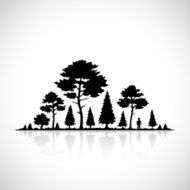Forest silhouette icon