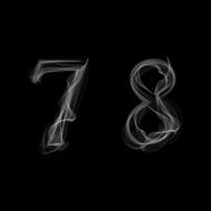 Smoke font Numbers 7 8