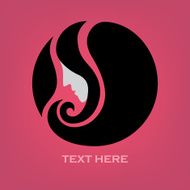 Woman vector logo design template