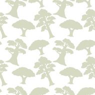 Seamless pattern with silhouettes trees