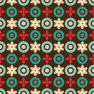Seamless pattern with silhouettes flowers N20