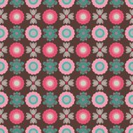 Seamless pattern with silhouettes flowers N21