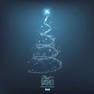 Abstract Christmas tree from ligh