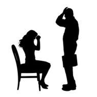 Vector silhouette of a couple N219