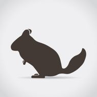 Chinchilla silhouette symbol vector