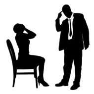 Vector silhouette of a couple N220