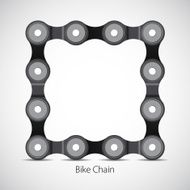 Bicycle chain Bike box frame vector card symbol