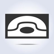 Phone retro icon gray colors N2