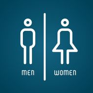 Restroom male and female sign