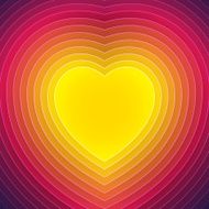 Colorful paper layers heart shape N2