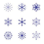 Snowflake flat icons N3