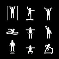 Fitness people icons
