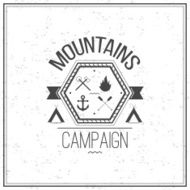 Print on t-shirt design theme of the mountains campaign