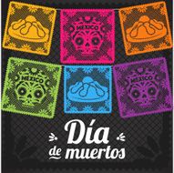 D&iacute;a de Muertos - Composici&oacute;n Papel Picado N4