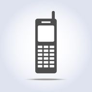Phone retro icon gray colors N3