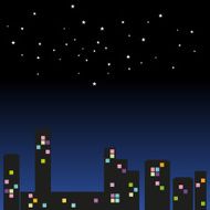 Night cute city