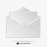 Abstract open envelope web icon