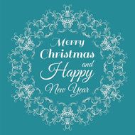 christmas card with snowflakes N3