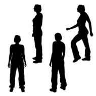 Vector silhouette of a woman N1800