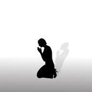Vector silhouette of the woman N114