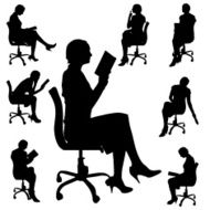 Vector Silhouette Of People N763