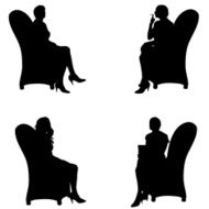 Vector Silhouette Of People N764