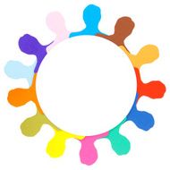 Men silhouettes circle