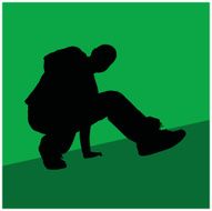 silhouette of a break dancer 2