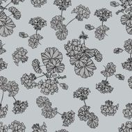 Neutral grey floral vector background