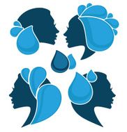 vector collection of water girls