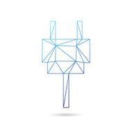 Plug abstract isolated on a white backgrounds vector illustration