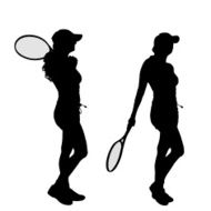 Vector silhouette of the woman N116