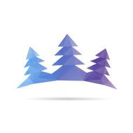 Christmas tree abstract isolated on a white backgrounds vector illustration N7