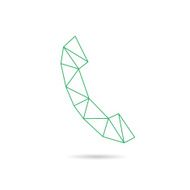 Handset icon abstract isolated on a white backgrounds vector illustration