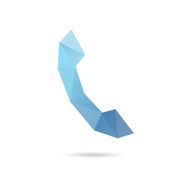 Handset icon abstract isolated on a white backgrounds vector illustration N2