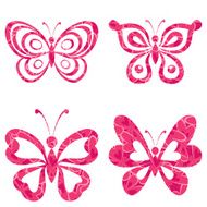 Set butterflies with pattern N2