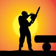 Vector silhouette of a man N870