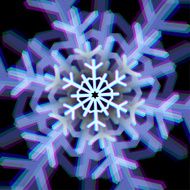 Christmas snowflake sign with aberrations N10