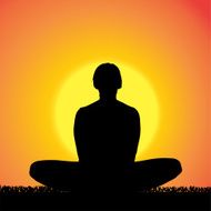Vector silhouette of woman N407
